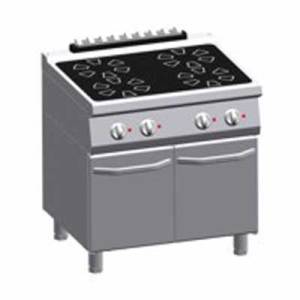 TABLE DE CUISSON ÉLECTRIQUE CÉRAMIQUE 4 ZONES ATA 700 K7-EVC 10PP DIM. 80X70X90CM. ATA 400V/9200W