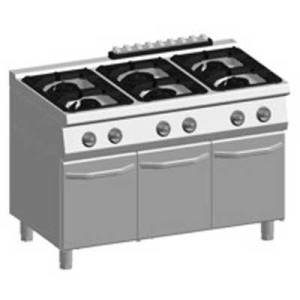 COOKING TABLE GAS 6-BIT ATA 700 K7-GCU15PP DIM. 120X70X90CM. ATA