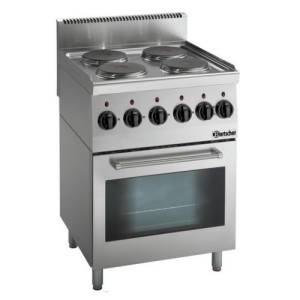 Elektro fornuis 4-pits Serie 600, b600 Bartscher