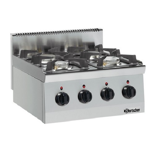 CUISINIÈRE À GAZ 4 FEUX SÉRIE TA 600, B600 BARTSCHER