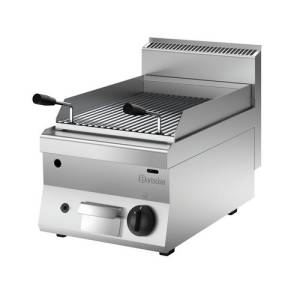 Lavasteengrill gas afm. 400x650x(h)295mm. Serie 650, b400 Bartscher