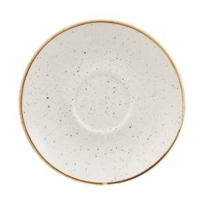 PLAT COULEUR ORGE BLANC DIAM. 15,6 cm. PIERRE DE CHURCHILL