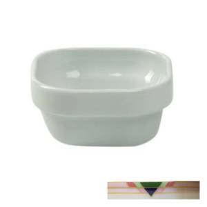 Schaaltje vierkant Nova afm. 10x10cm. kleur wit m/decor Vila Flor Nova