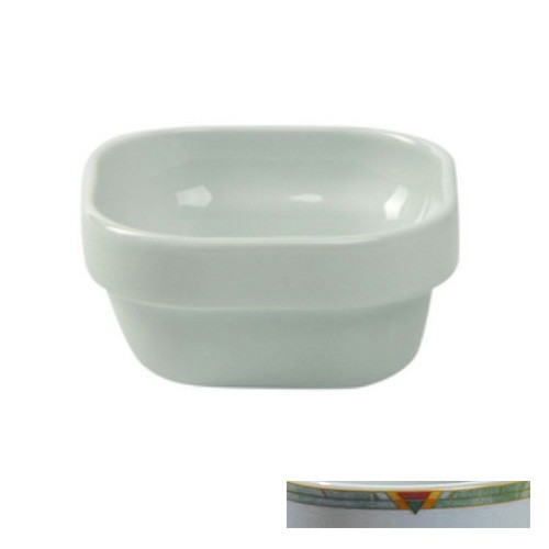 Schaaltje vierkant Nova afm. 10x10cm. kleur wit m/decor Vila Verde Nova