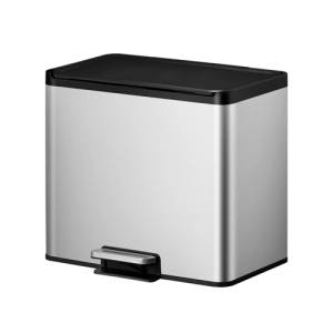 ESSENTIAL RECYCLER PEDAL-ABFALLMÜLL INHALT 15+15 L. EDELSTAHL MATT <span translate="no"><span translate="no"><span translate="no">EKO</span></span></span>