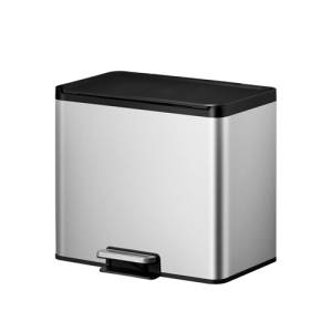POUBELLE À PÉDALE ESSENTIAL RECYCLER CONT. 20+9LTR. ACIER INOXYDABLE MAT <span translate="no"><span translate="no">EKO</span></span>