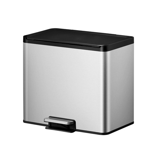ESSENTIAL RECYCLER PEDAL-ABFALLMÜLL INHALT 9+9+9 L. EDELSTAHL MATT EKO