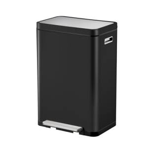 POUBELLE À PÉDALE DE RECYCLAGE X- <span translate="no"><span translate="no"><span translate="no"><span translate="no">CUBE</span></span></span></span> CONT. 20+20LTR. ACIER INOXYDABLE NOIR <span translate="no"><span translate="no">EKO</span></span>