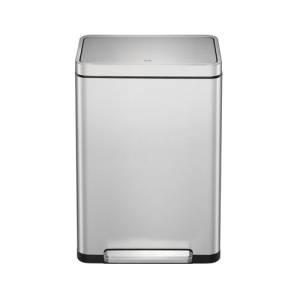 POUBELLE À PÉDALE DE RECYCLAGE X- <span translate="no"><span translate="no"><span translate="no"><span translate="no">CUBE</span></span></span></span> CONT. 20+20LTR. ACIER INOXYDABLE MAT <span translate="no"><span translate="no">EKO</span></span>