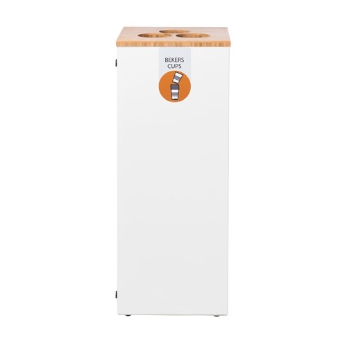 PLATEAU GRANDE TASSE LUNE PAXA CONT. 65LTR. BLANC ET BAMBOU