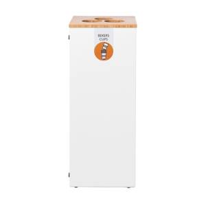 PLATEAU GRANDE TASSE LUNE PAXA CONT. 65LTR. BLANC ET BAMBOU