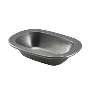 PLATEAU DIM. 15.8X12X3.5CM. INH. 225ML. ACIER INOXYDABLE ANCIEN