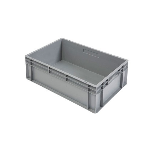 STAPELBOX KUNSTSTOFF ABM. 60X40CM. HGT. 22CM. INH. 43 LITER FARBE GRAU