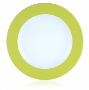 ASSIETTE PLATE DIAM. 17CM. COULEUR OCÉAN VERT POMME NOVA