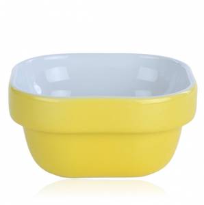 Schaal vierkant afm. 10x10cm Ocean kleur geel Nova