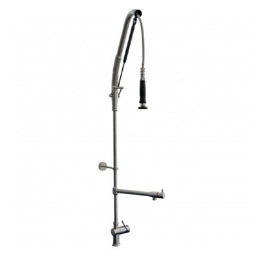 Vorspülbrause aus Edelstahl mit Zwischenhahn 1-Loch TOPCLEAN ECHTERMANN