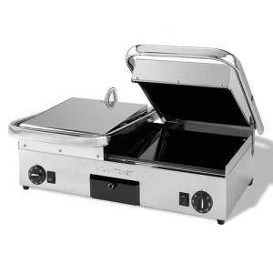 CONTACT GRILL CERAMIC DOUBLE SMOOTH AND RIBBED DIM. 64X48X21CM. 230V/3200W MILAN TOAST
