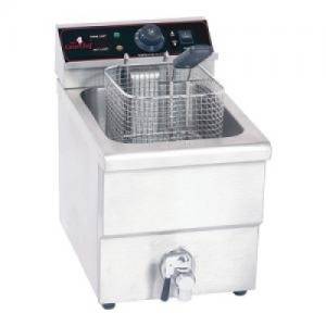 Friteuse m/aftapkraan inh. 8ltr. afm. 29x50x42cm. 230v/3250w Caterchef