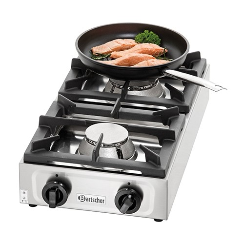 GASKOCHER 2K1100-H DIM. 350X660X170MM. GAS/11KW BARTSCHER