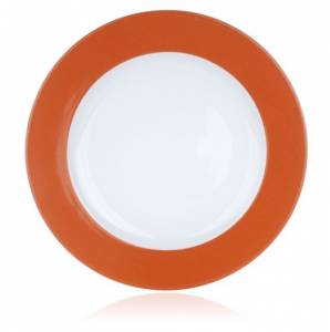 PLATE FLAT DIAM. 25CM. OCEAN COLOR ORANGE NOVA