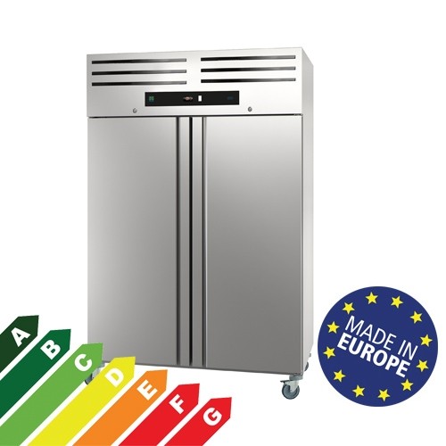 Bedrijfsvrieskast 2-deurs rvs - 2/1gn – greenline - verrijdbaar
