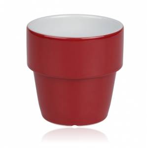 Melkbeker inh. 22cl. kleur rood Nova