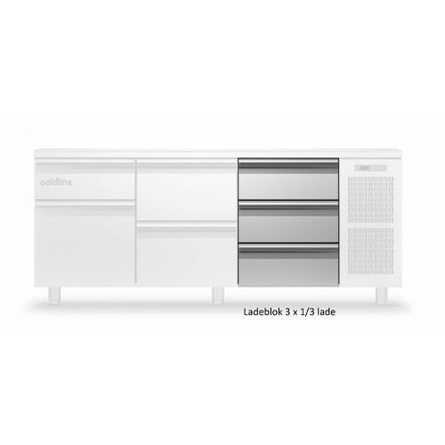 SCHUBLADENEINHEIT 3 SCHUBLADEN 1/3GN ZUSÄTZLICHES COLDLINE