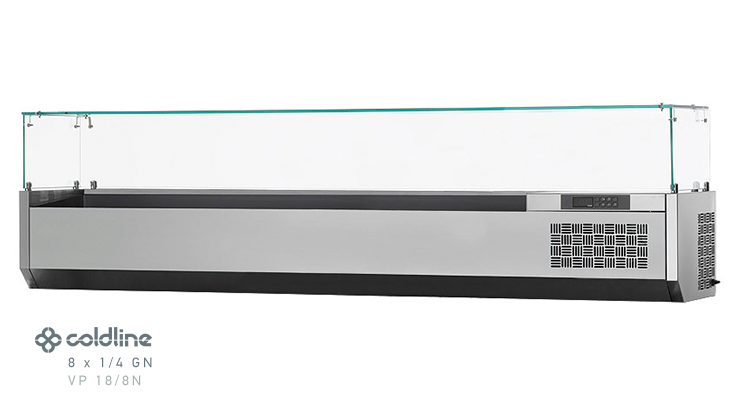 SALADIERE COLDLINE VP18/8N 1/4GN MIT DISPLAY