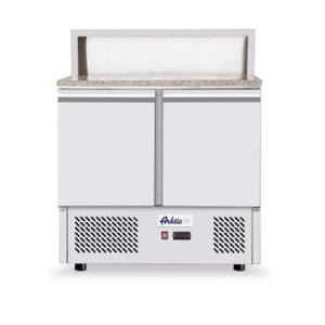 PIZZA SALADETTE FORMAT DEUX PORTES. 90X70X110CM. Acier inoxydable 230 V/250 W