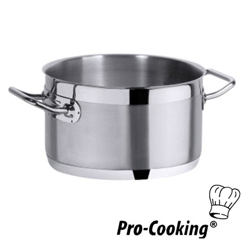 Medium-height casserole, capacity 2.5L, diameter 16cm, height 13cm, 18/10 stainless HG , pro-cooking