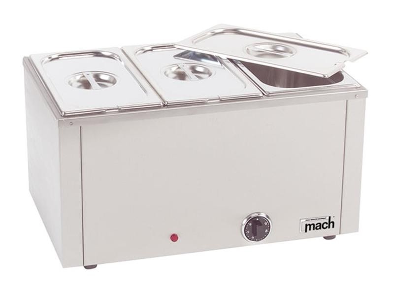 Bain-marie tafelmodel rvs afm.  55x35x27cm. 230v/2000w Mach