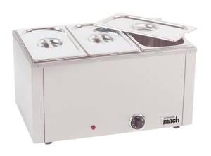 Bain-marie tafelmodel rvs afm.  55x35x27cm. 230v/2000w Mach