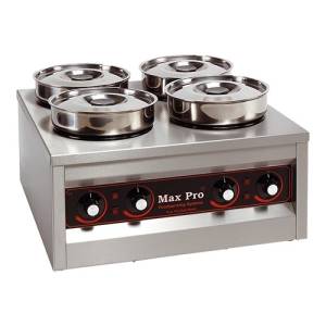 BAIN-MARIE HOT POT 4 PANS SIZE. 50X50X29CM. INH. 4X4.5LTR. 230V/2000W MAXPRO