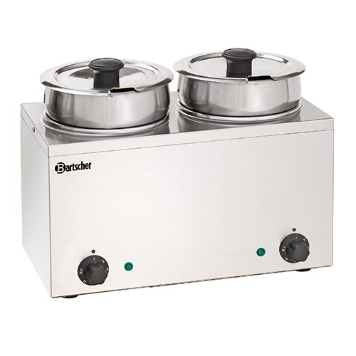 BAIN-MARIE HOTPOT 2X PFANNE, 3,5 L GRÖSSE. 415X210X320MM. 230V/0,3KW BARTSCHER