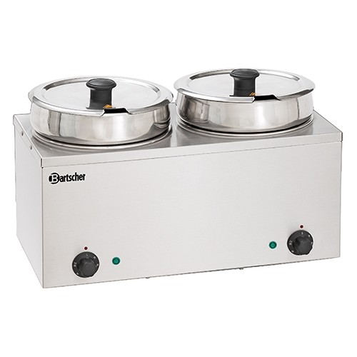 BAIN-MARIE HOTPOT 2X PAN, 6.5 L SIZE. 505X280X320MM. 230V/0.4KW BARTSCHER