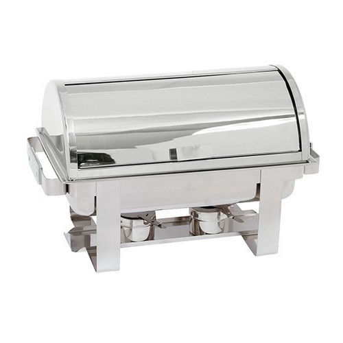 CHAFING DISH GN 1/1 MIT ROLLTOP-DECKEL EDELSTAHL 18/10 'BUFFET LINE' - CATERCHEF