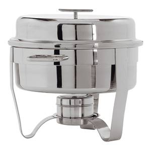 Chafing dish rond met t-grip diam. 41cm. hgt. 40cm. rvs 18/10
