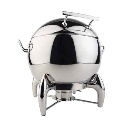 Soepketel Globe diam. 48cm. HG. 32cm. inh. 10ltr. rvs