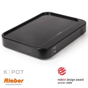 KOCHPLATTE K-POT 1/1GN SCHWARZ ABM. 53,3 x 38 x 8,8 cm. 230V/550W RIEBER