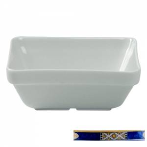 Schaaltje kwart Nordika/Ocean afm. 9,7x11,8cm. kleur wit m/decor Egypto Blue Nova