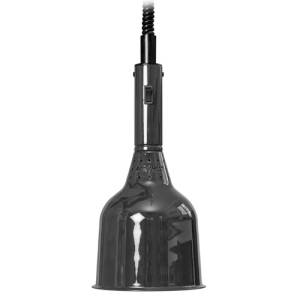 WÄRMELEUCHTE 1224-HSSL DURCHMESSER 18CM. HG . 88 – 196 cm. 230V/250W FARBE SCHWARZLACK STAYHOT