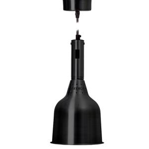 WÄRMLAMPE 1223-S DURCHMESSER 18CM. HG . 200CM. 230V/250W FARBE SCHWARZ STAYHOT
