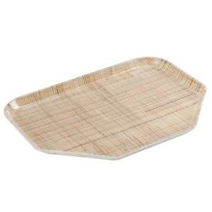 PLATEAU TRAPÈZE ROTIN 'CAMTRAY' DIM. 45,7X35,6CM. COULEUR 204 JUTE CAMBRO