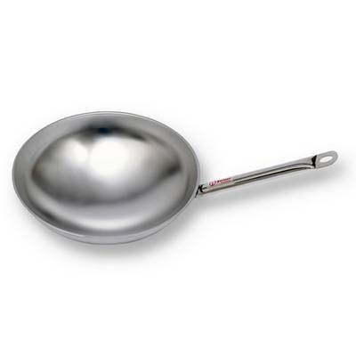 WOK PAN WPLK 1 TBV INDUCTION WOK DAM. 30.5CM. INH. 2.0LTR. STAINLESS STEEL BERNER