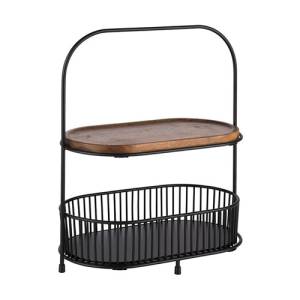 SHELVES 5-PIECES DIM. 17X31CM. METAL/ACACIA WOOD