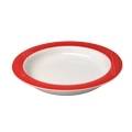 ASYMETRIC PLATE WITH RED RIM DIAM. 20CM.