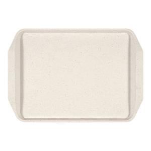 TRAY WITH/HANDLES SIZE. 43.5X30.5CM. COLOR ECRU PLASTIC ROLTEX