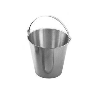 BUCKET WITH GRADUATION CONTENT. 15 LITER STAINLESS STEEL 18/8