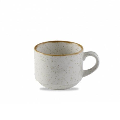 Theekop / cappuccinokop Stapelbaar inh. 22cl Stonecast Barley White Churchill