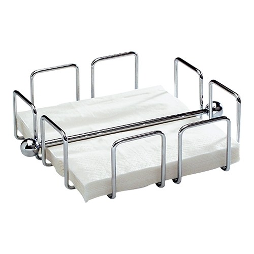 Servetstandaard afm. 19x19x7cm. chroom